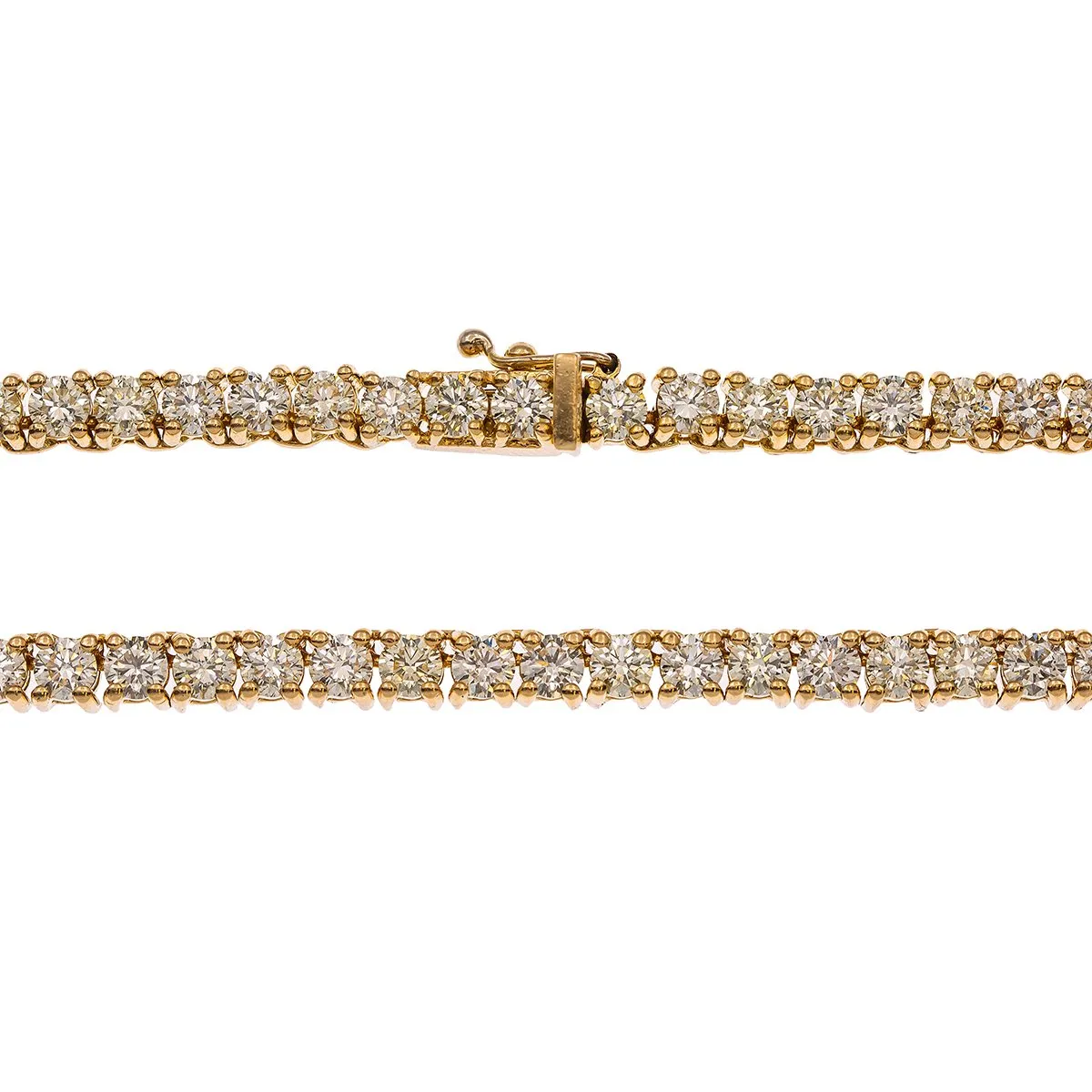 14K Yellow Gold 20 Men's Tennis Chain With 29.50 CT Diamonds