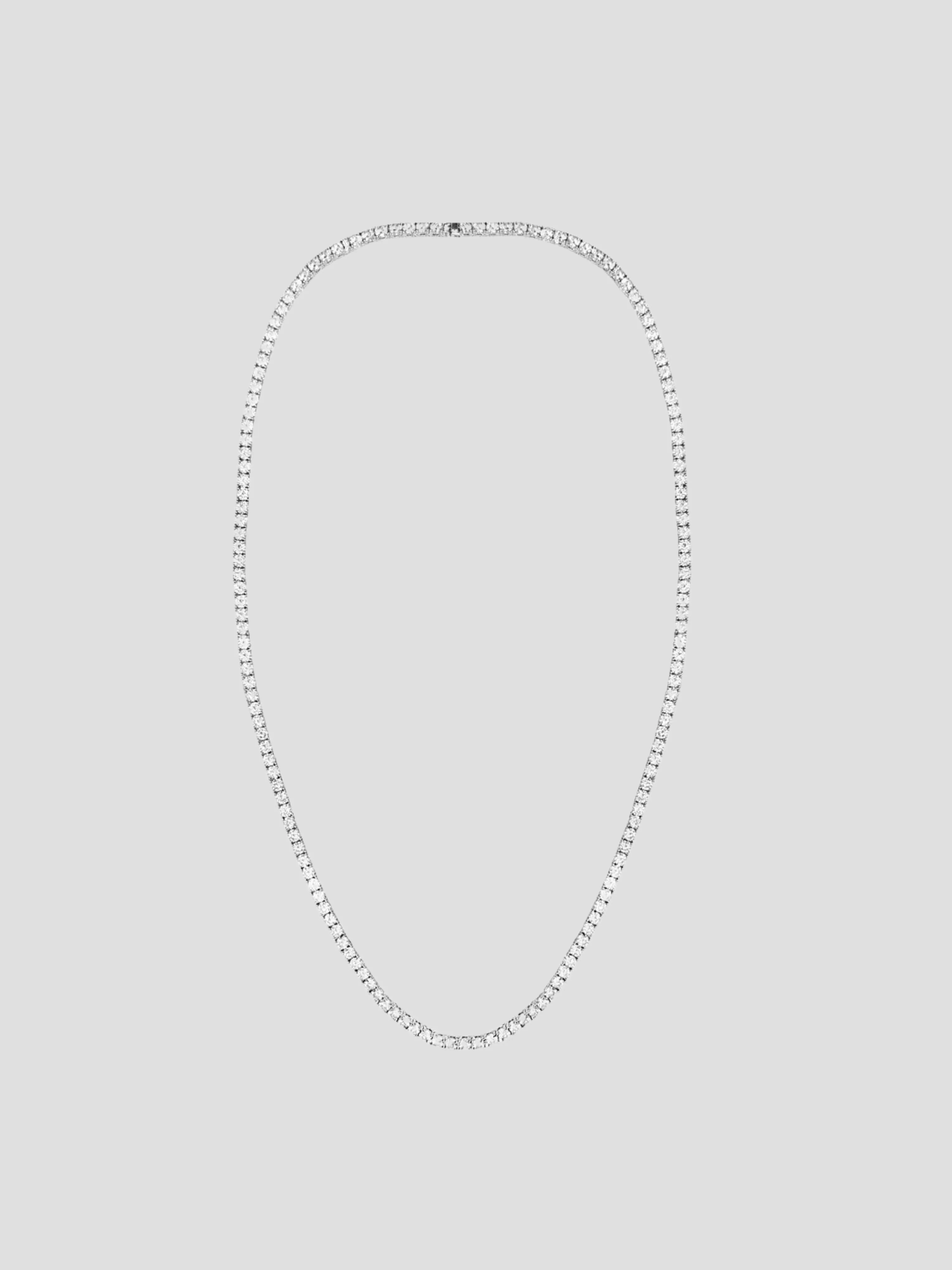 24 Rhodium Tennis Necklace