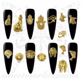 3d Egyptian pharaoh Cleopatra nail art charms