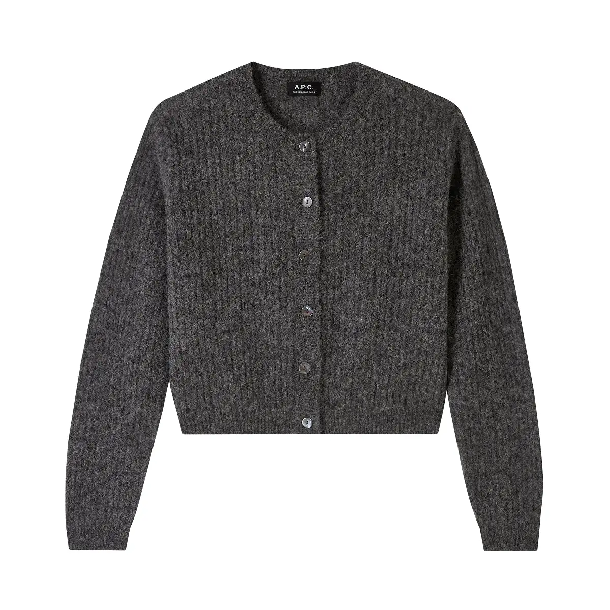 APC Cardigan Milo ANTHRACITE CHINE