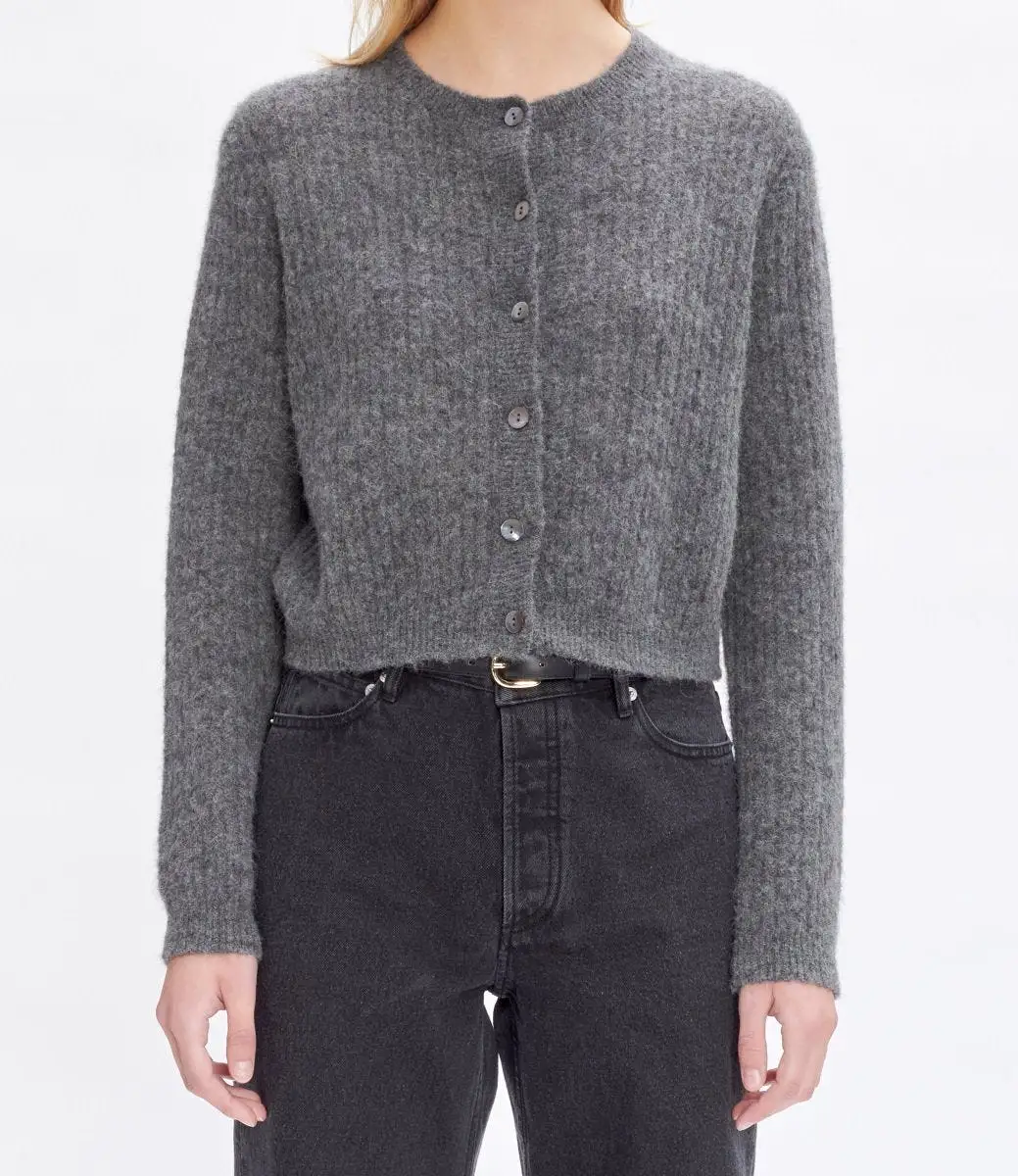 APC Cardigan Milo ANTHRACITE CHINE