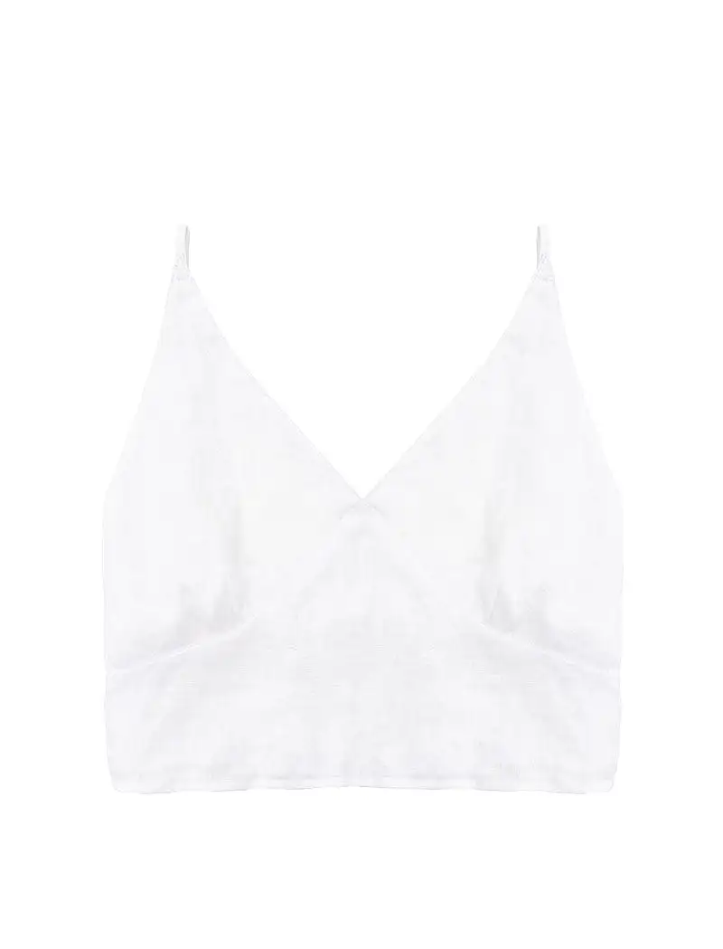 Arthur Cropped Bust Top Bright White