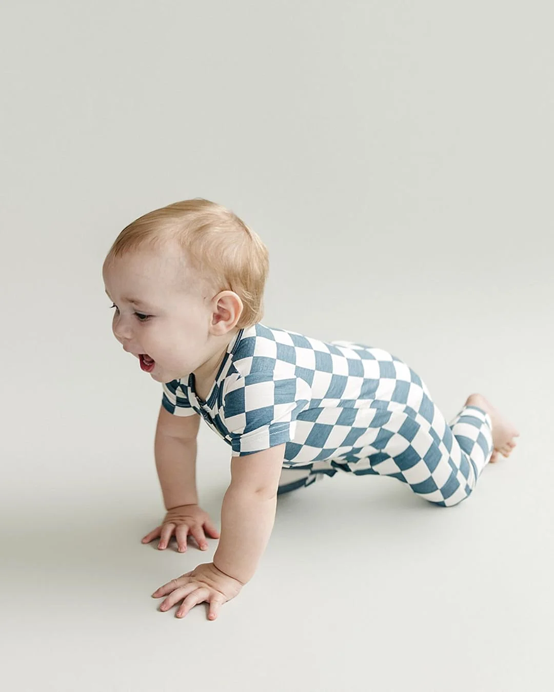 Bamboo Checkered Jumpsuit | Blue