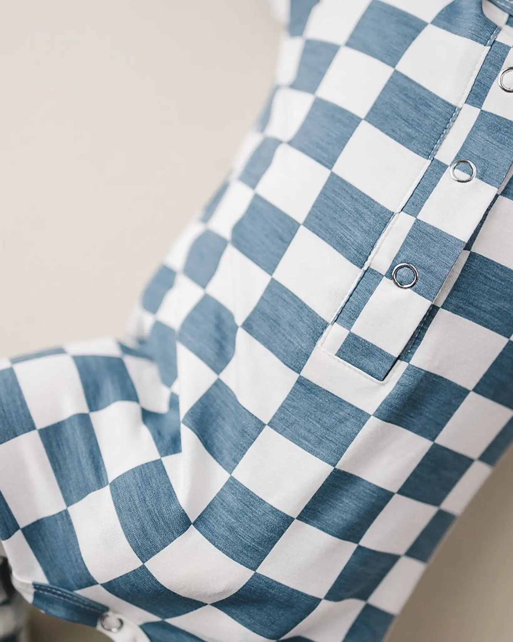 Bamboo Checkered Jumpsuit | Blue