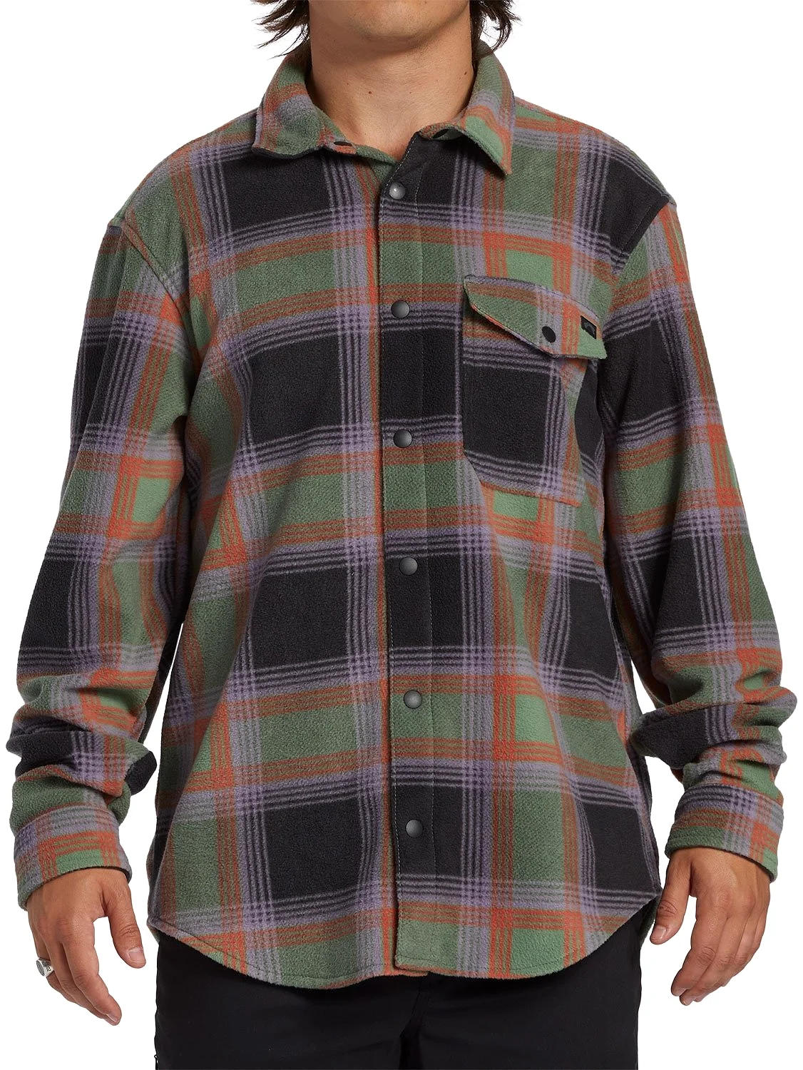 Billabong Men's Furnace Flannel Pullover Grey Violet