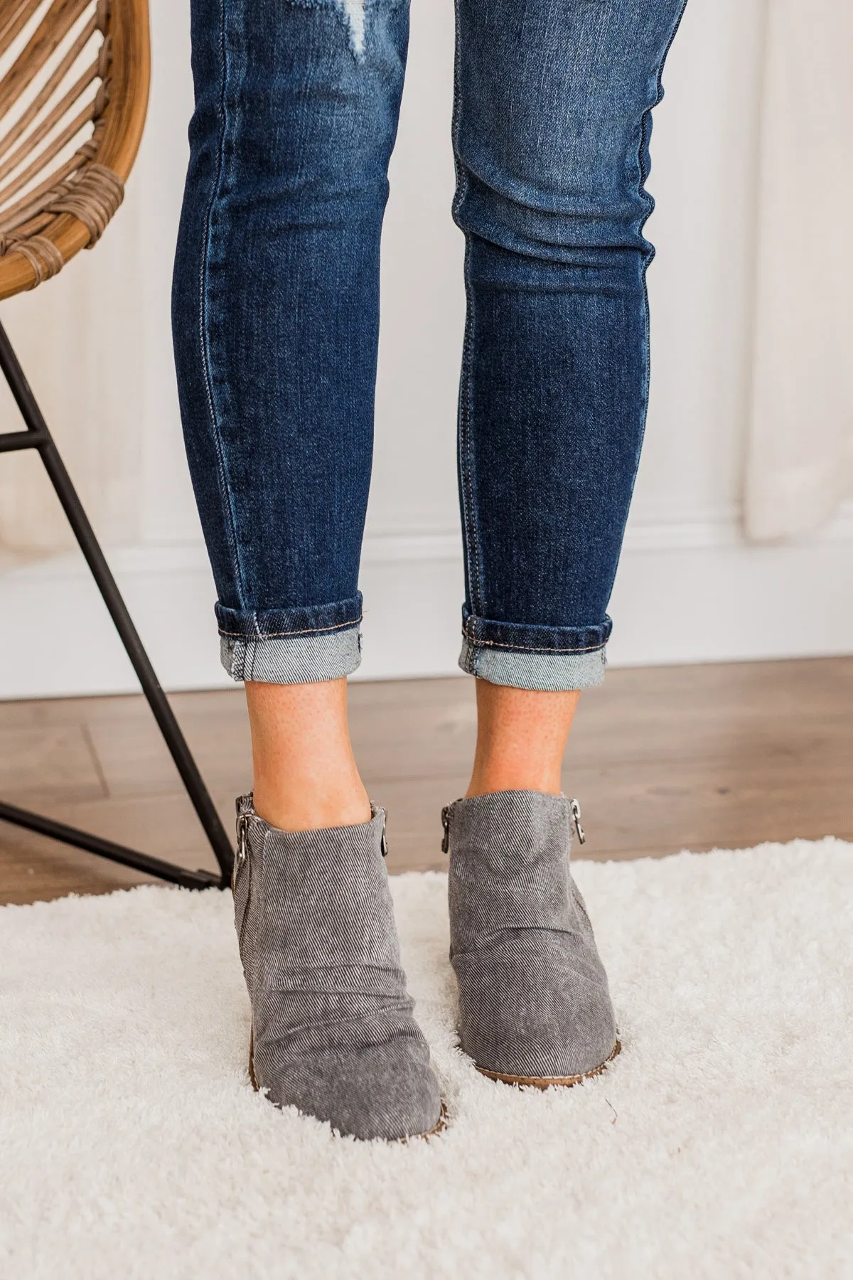 Blowfish Cairoh Booties- Duffle Grey