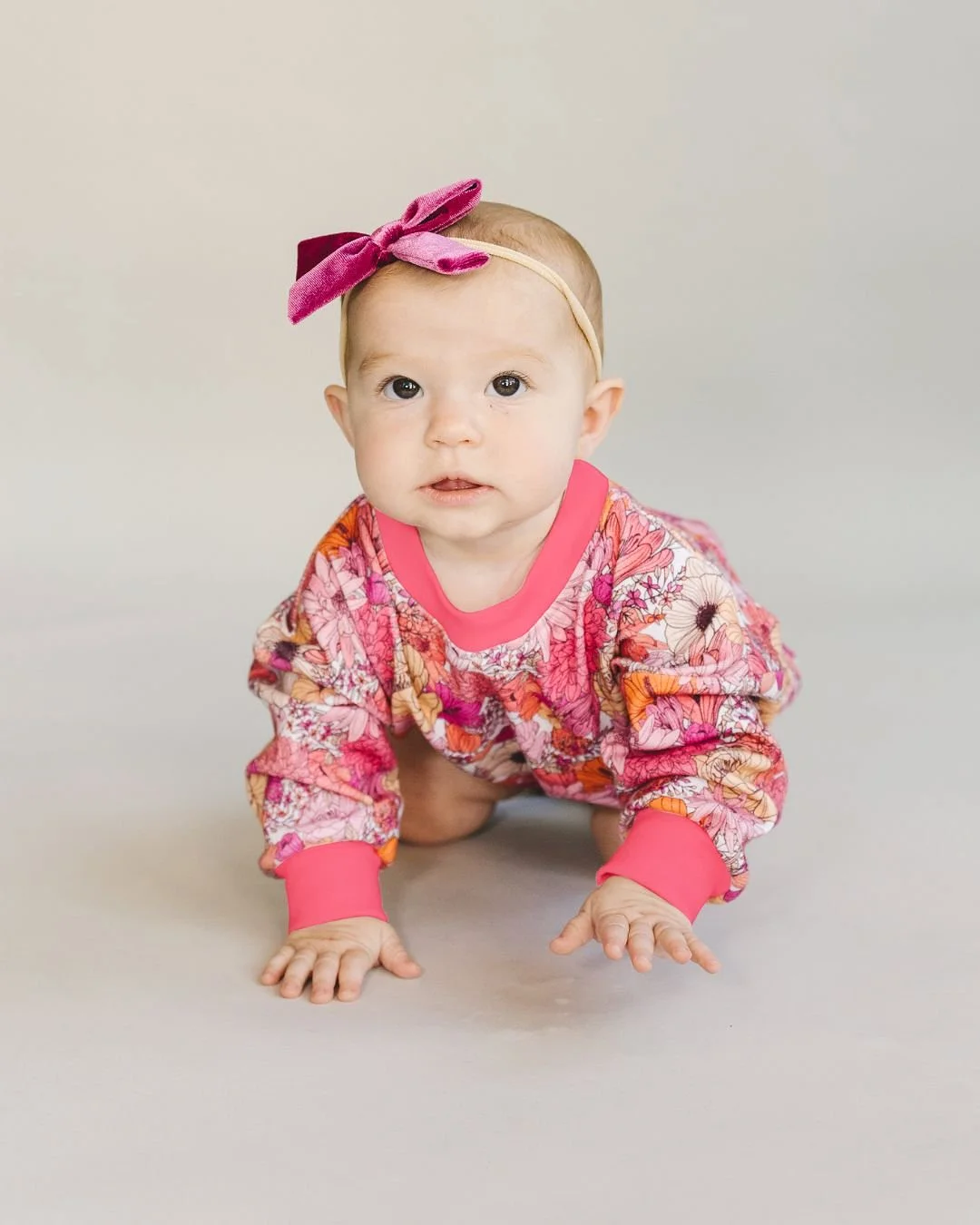 Bubble Romper | Pink Flowers