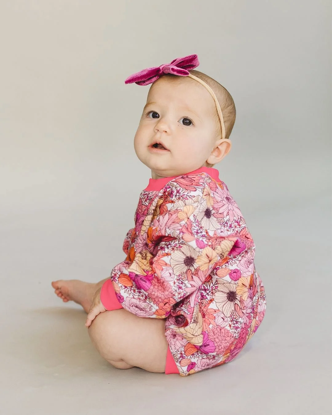 Bubble Romper | Pink Flowers