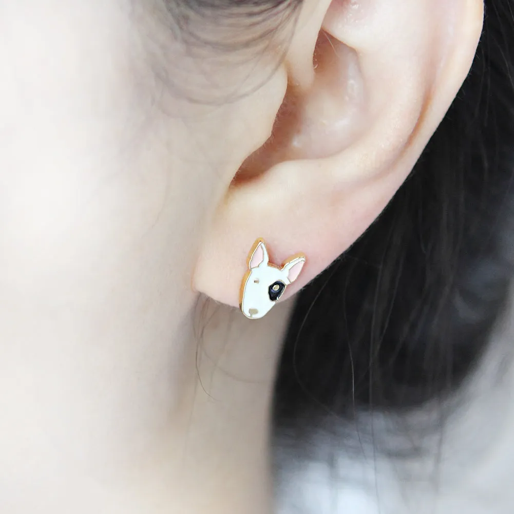 Bull Terrier_Puppy Dog Stud Earrings