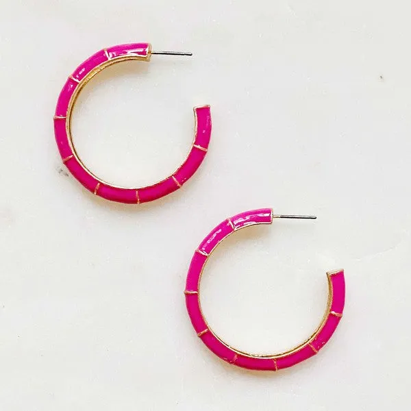 Candy Drop Colored Hoop Earrings