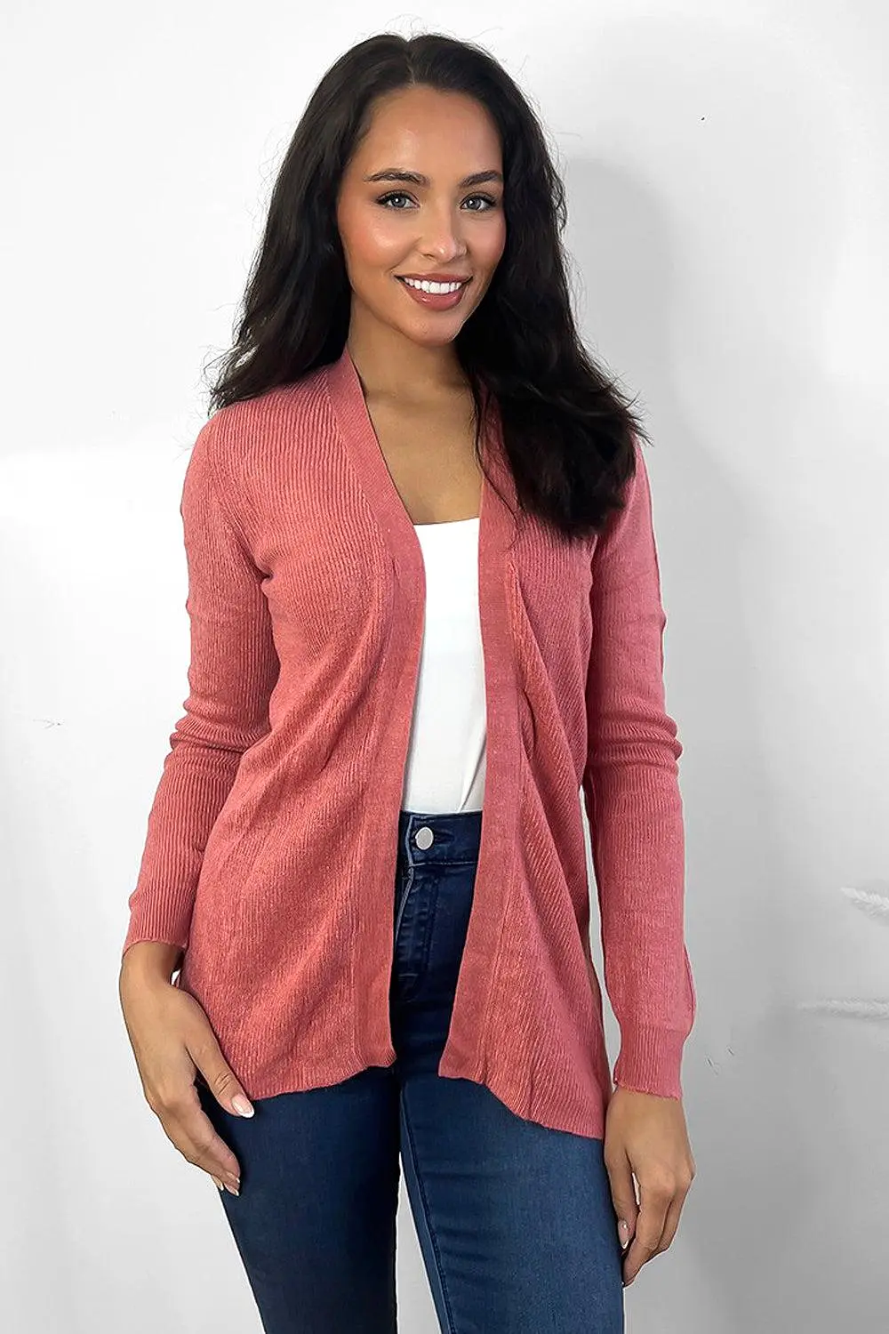 Classic Open Front Cardigan