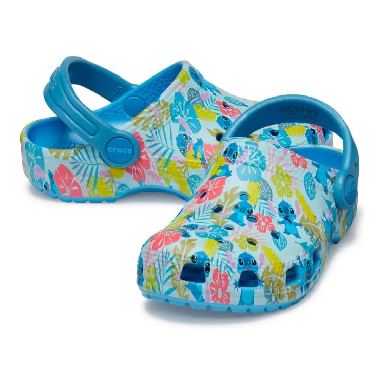 Crocs 209471 Disney Stitch Classic Clog Toddler Bambina Blu