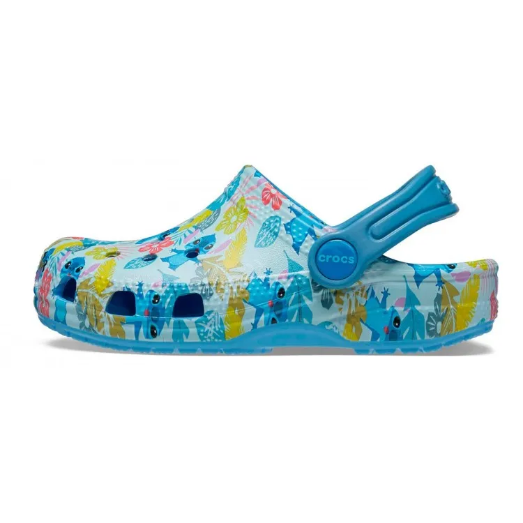 Crocs 209471 Disney Stitch Classic Clog Toddler Bambina Blu