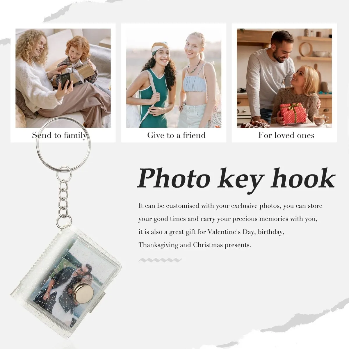 Custom Printed Mini Photos Keychain