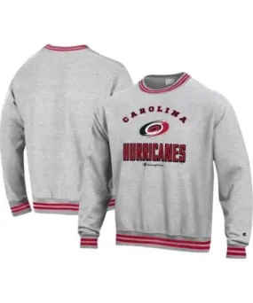 Cutter & Buck Men's NHL Carolina Hurricanes Reverse Weave Yarn Dye Pullover Sweatshirt