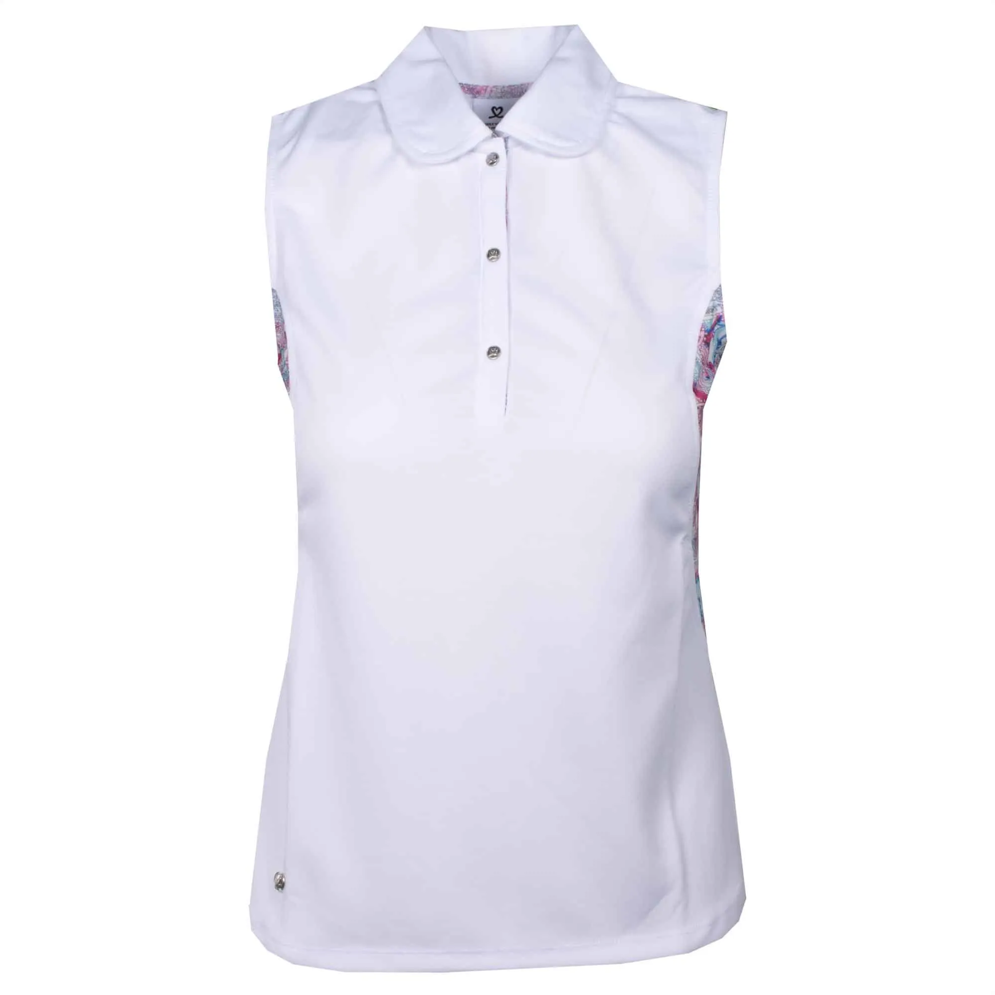 Daily Sports Bess Sleeveless Polo Shirt White/Azul