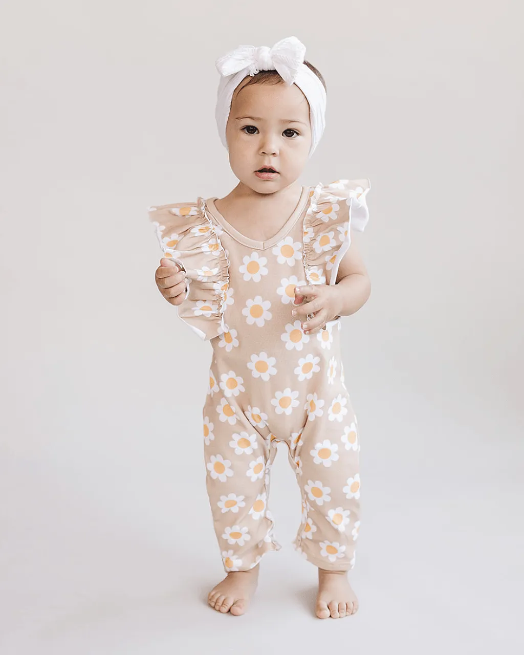 Daisy Flutter Jumpsuit | Latte