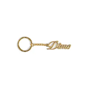 Dime MTL Cursive Keychain - Gold