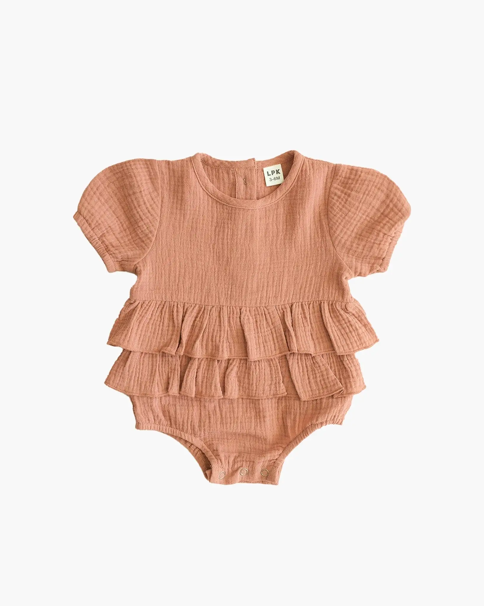 Double Ruffle Muslin Romper