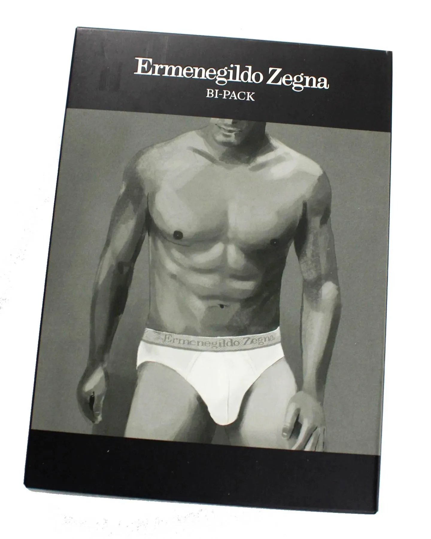 Ermenegildo Zegna Underwear White Stretch Cotton Midi Brief 2 Pack L