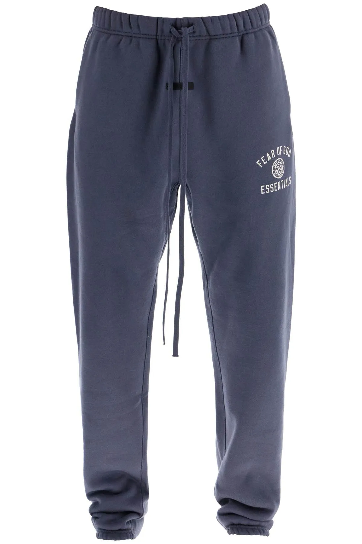 Fear Of God Essentials High Waisted Navy Blue Cotton Sweatpants