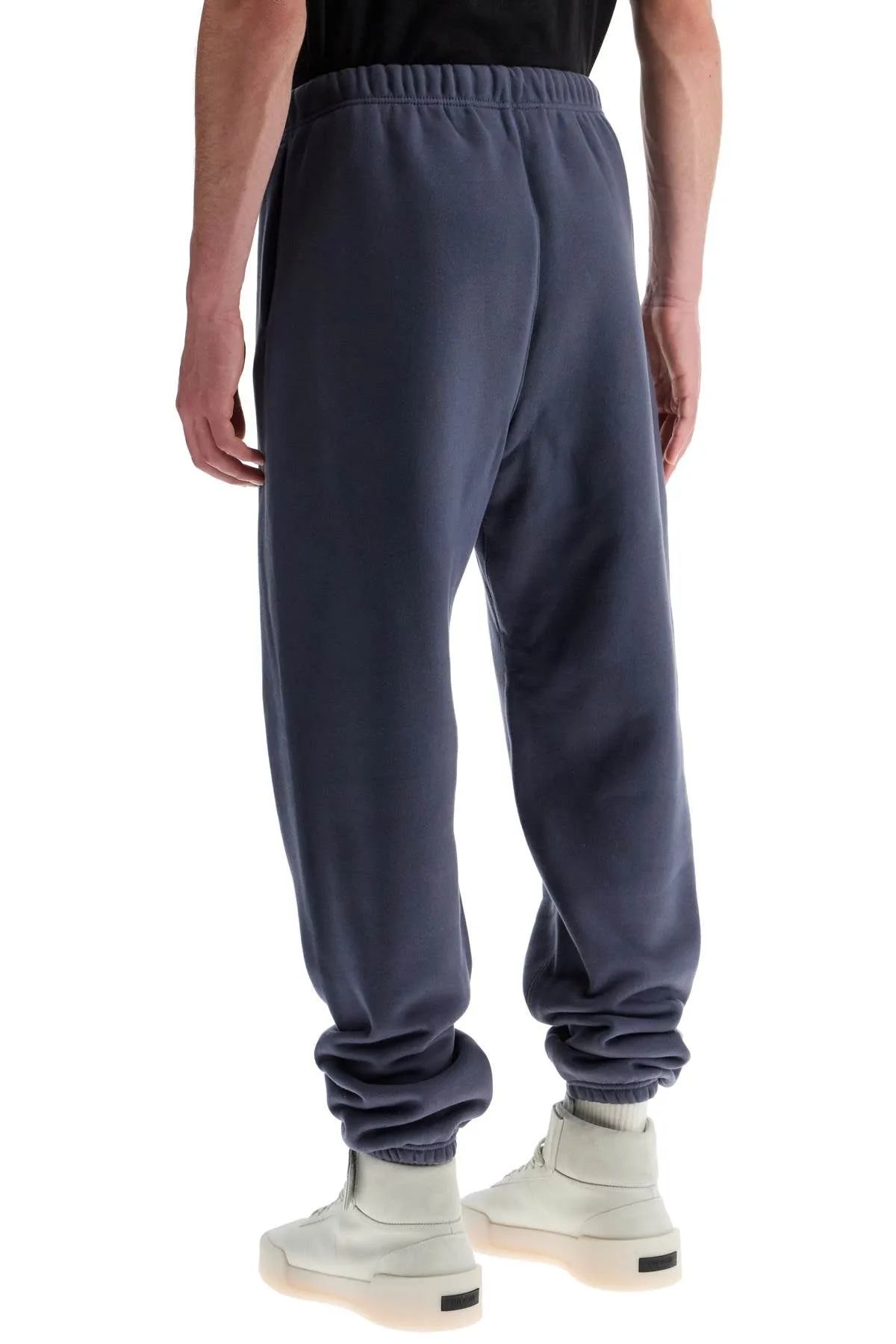 Fear Of God Essentials High Waisted Navy Blue Cotton Sweatpants