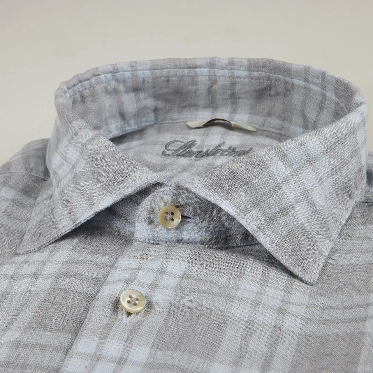 Fitted Body - Checked Linen Shirt