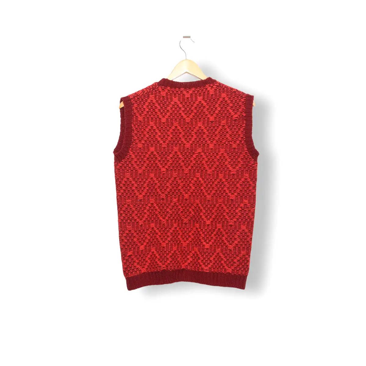 Frank Leder Handknitted Vest red