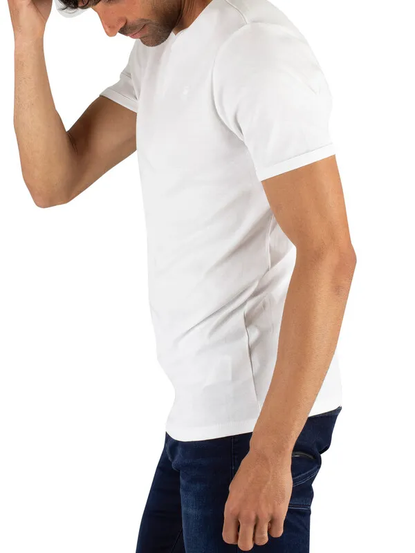 G-Star RAW 2 Pack Slim Crew T-Shirts - White