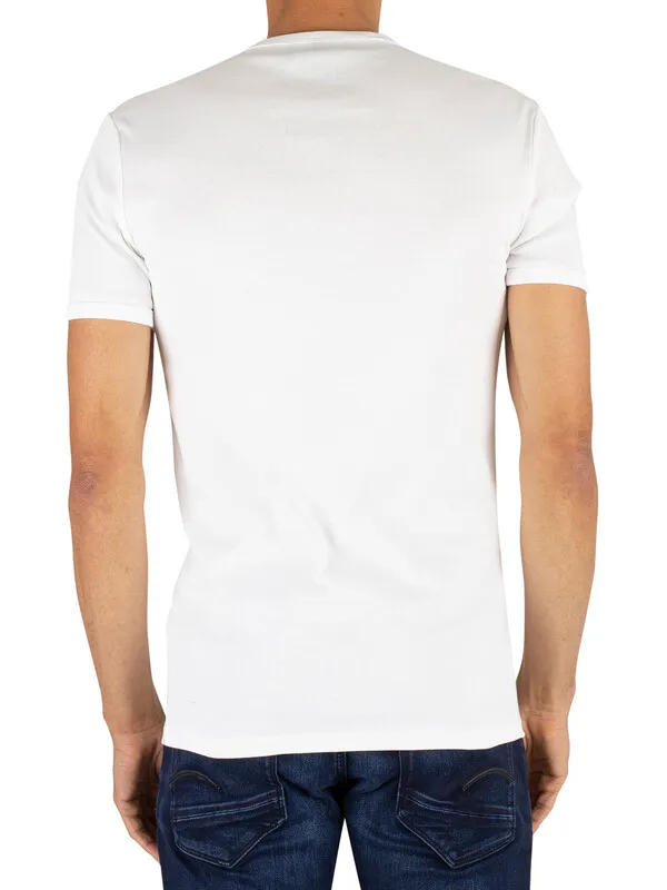 G-Star RAW 2 Pack Slim Crew T-Shirts - White