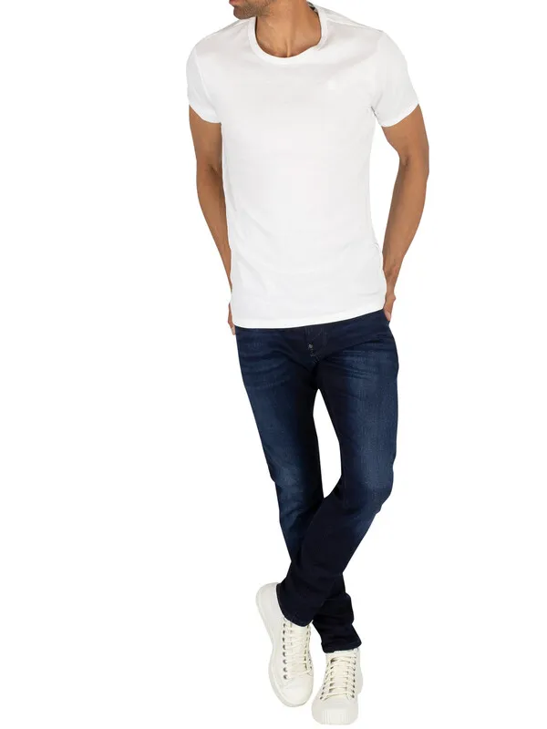 G-Star RAW 2 Pack Slim Crew T-Shirts - White