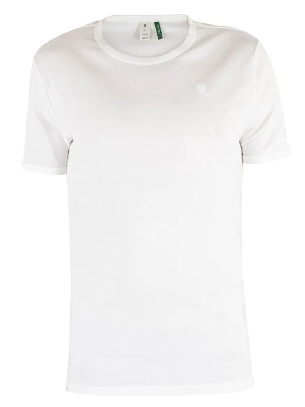 G-Star RAW 2 Pack Slim Crew T-Shirts - White