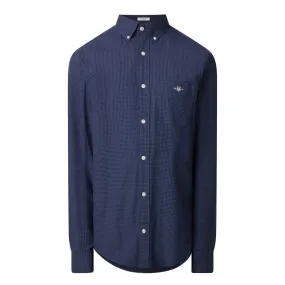 GANT Micro Regular-Fit Casual Shirt - Navy