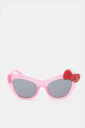 Girls Pink Hello Kitty Round Sunglasses