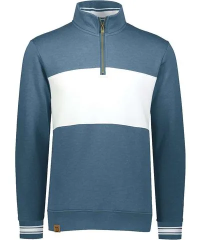 Holloway Men's All-American Fleece Colorblocked Quarter-Zip Sweatshirt