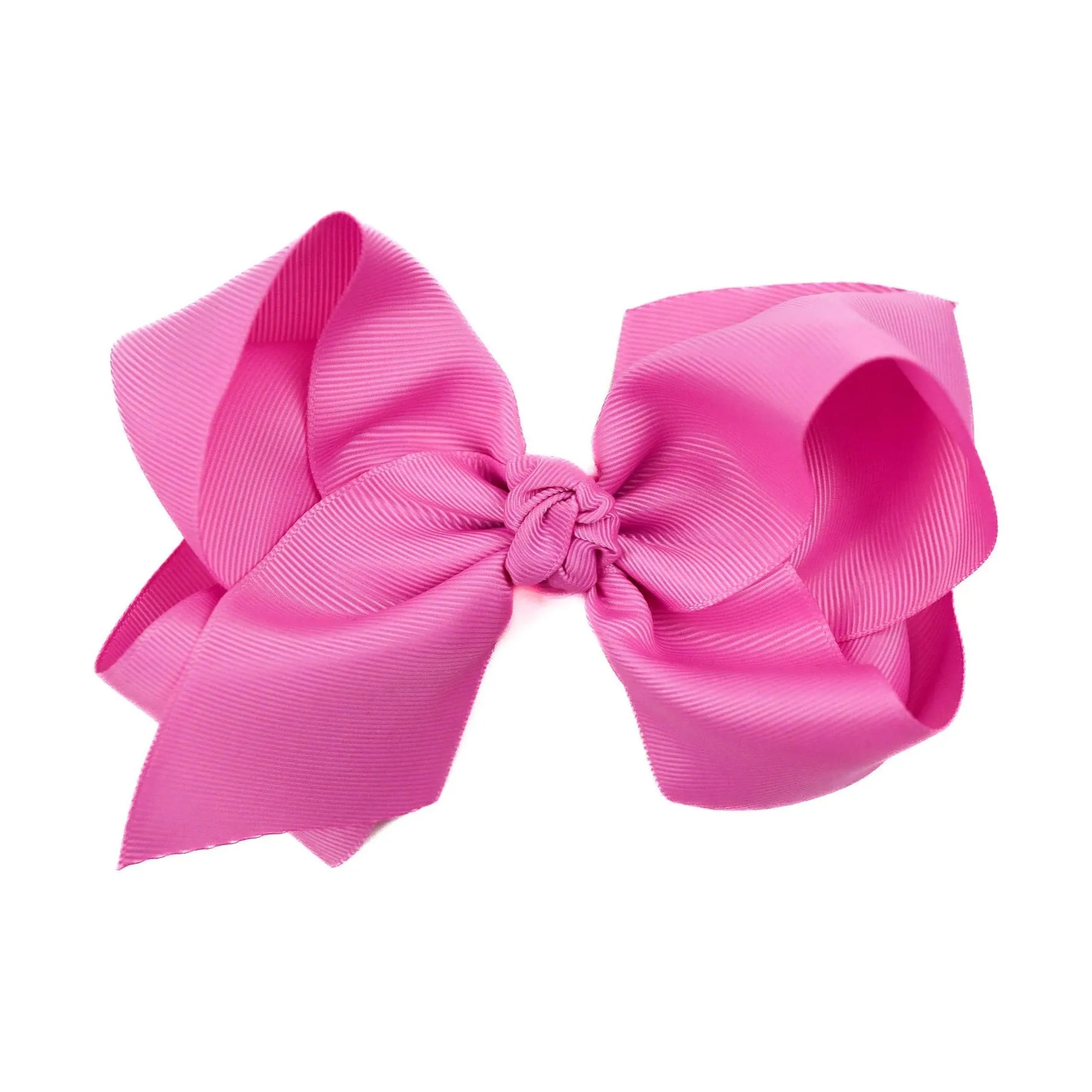 King Grosgrain Hair Bow with Center Knot - Rose