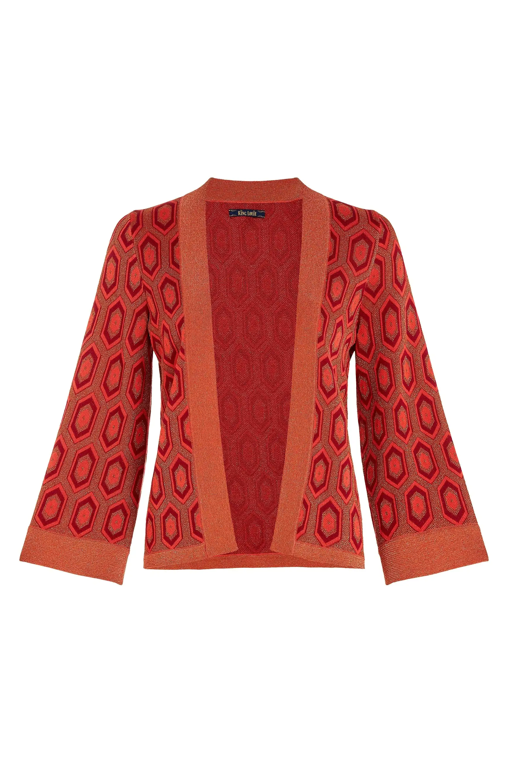 King Louie Tweed Orange Emily Cardigan