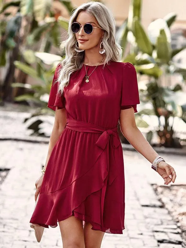 Layered Chiffon Mini Dress