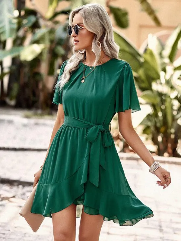 Layered Chiffon Mini Dress