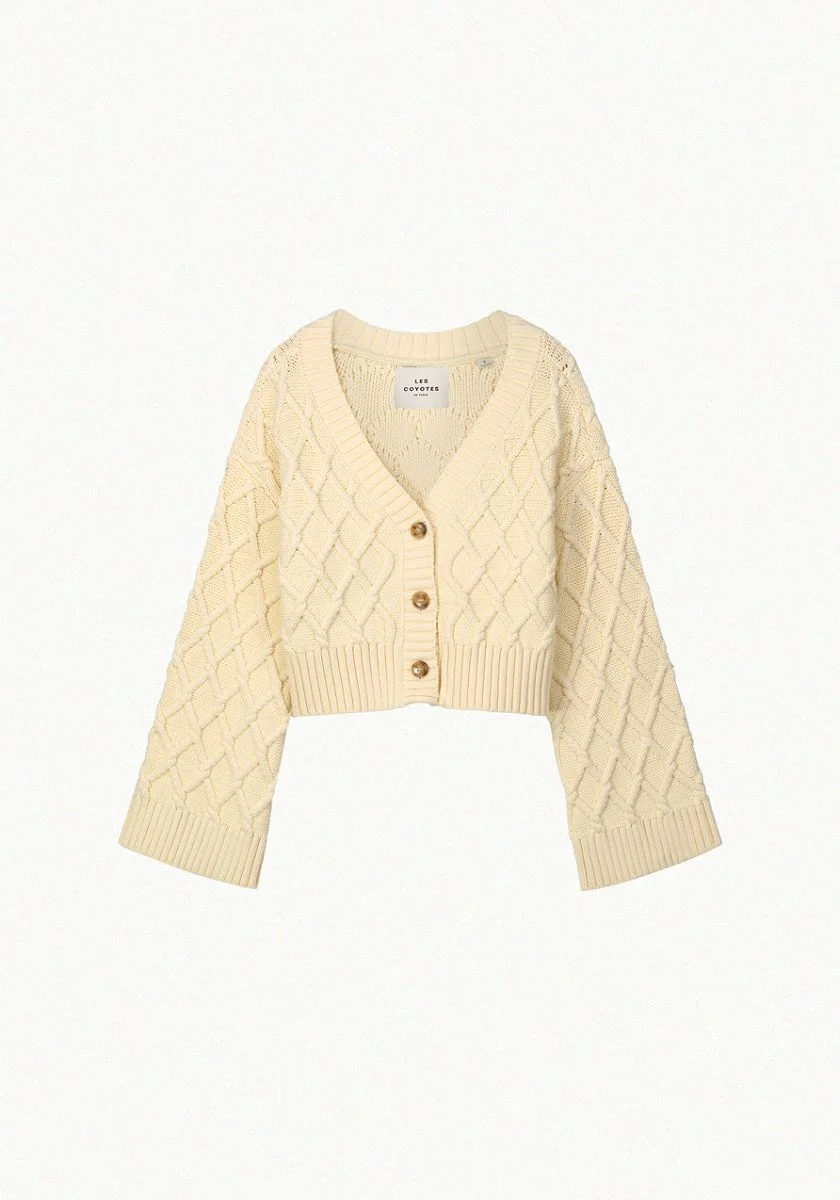 Les Coyotes Knitted cardigan eggshell