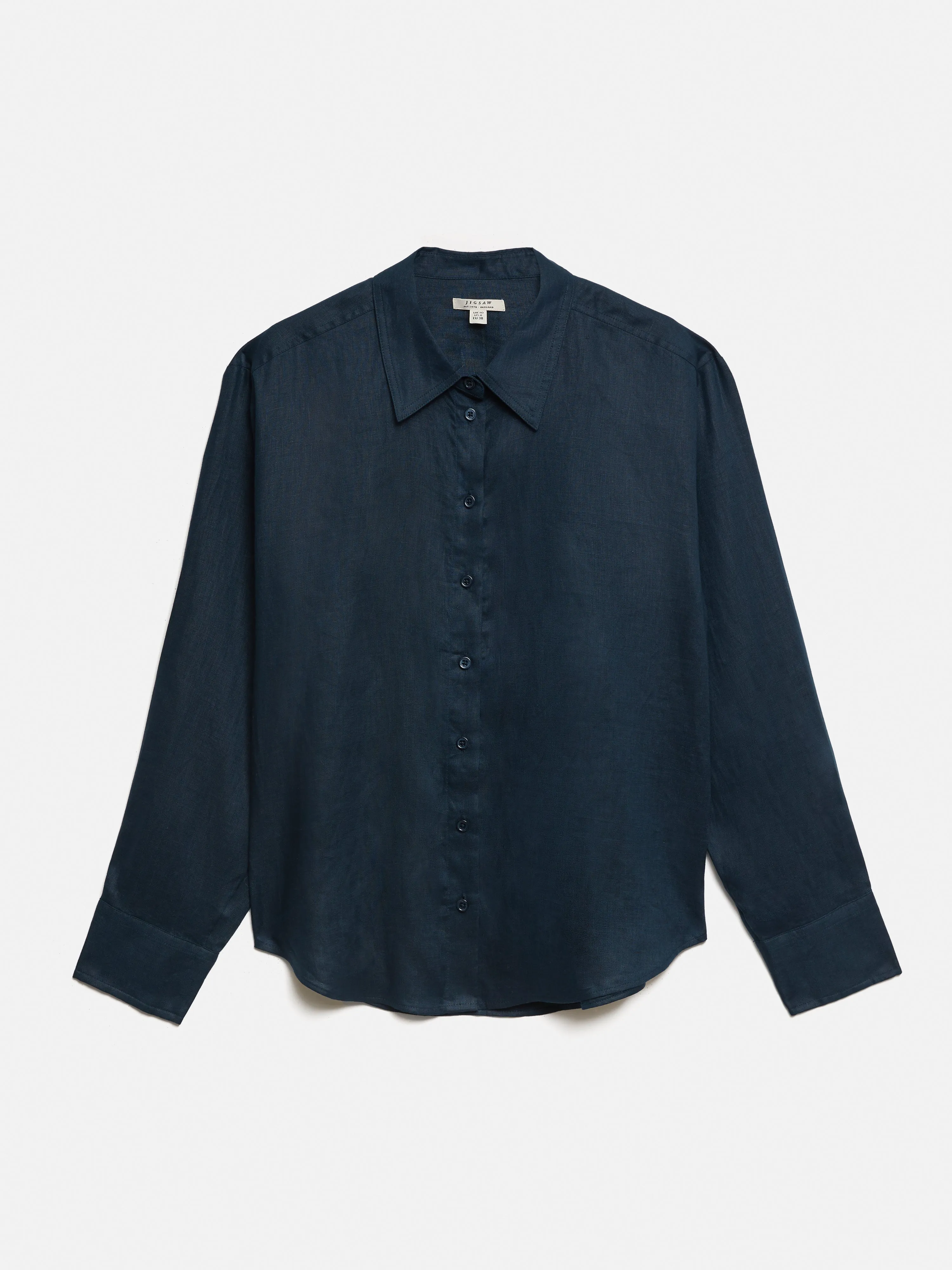 Linen Casual Shirt | Navy