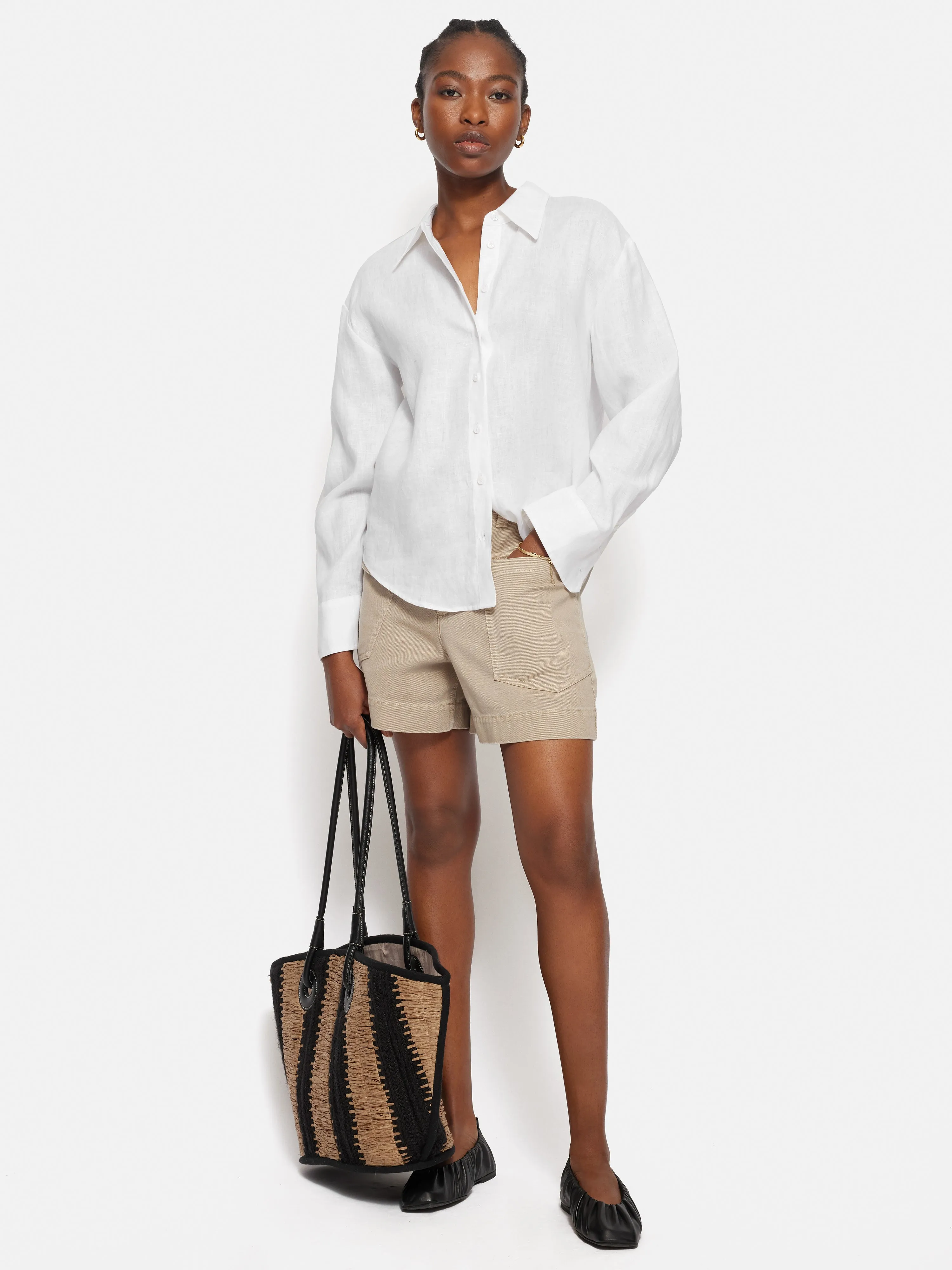 Linen Casual Shirt | White