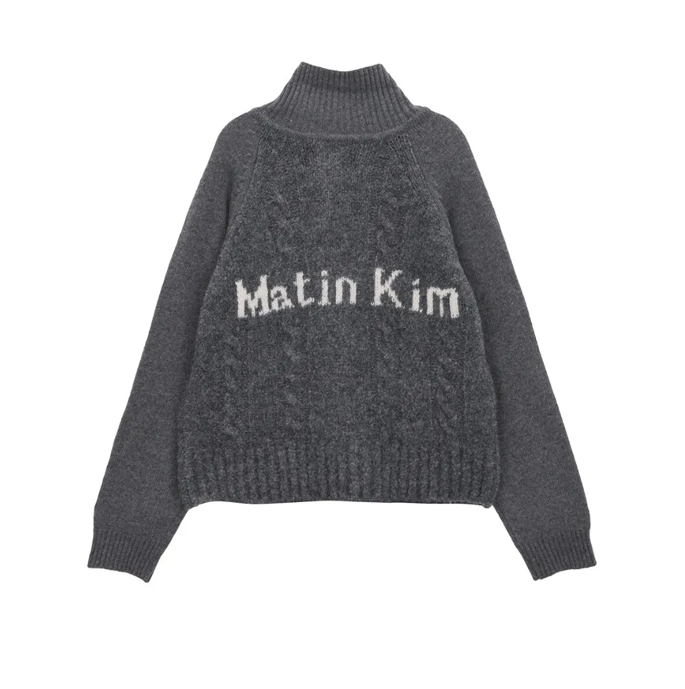 Matin Kim  |Casual Style Street Style Logo Cardigans