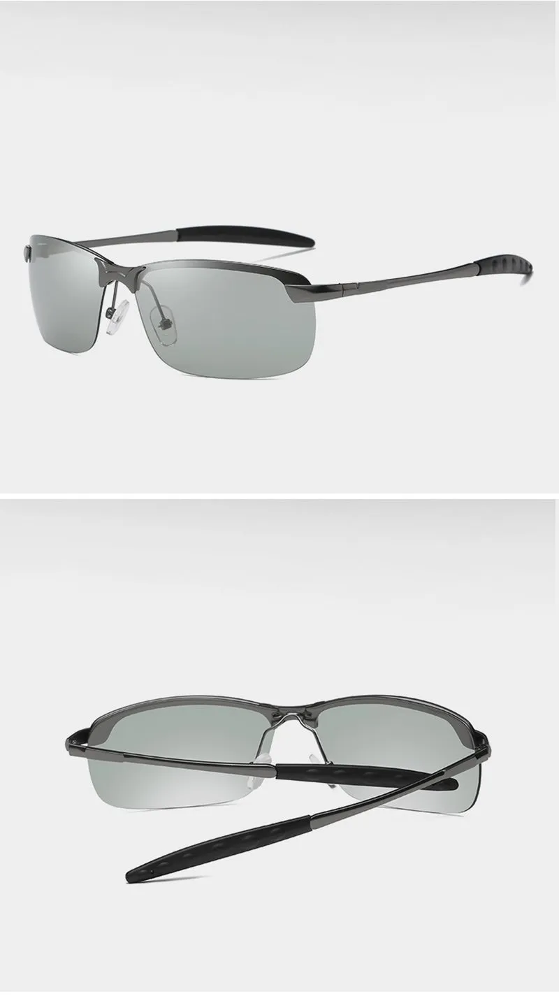 Men's Chameleon Photochromic Lens Polarized Driving Sunglasses