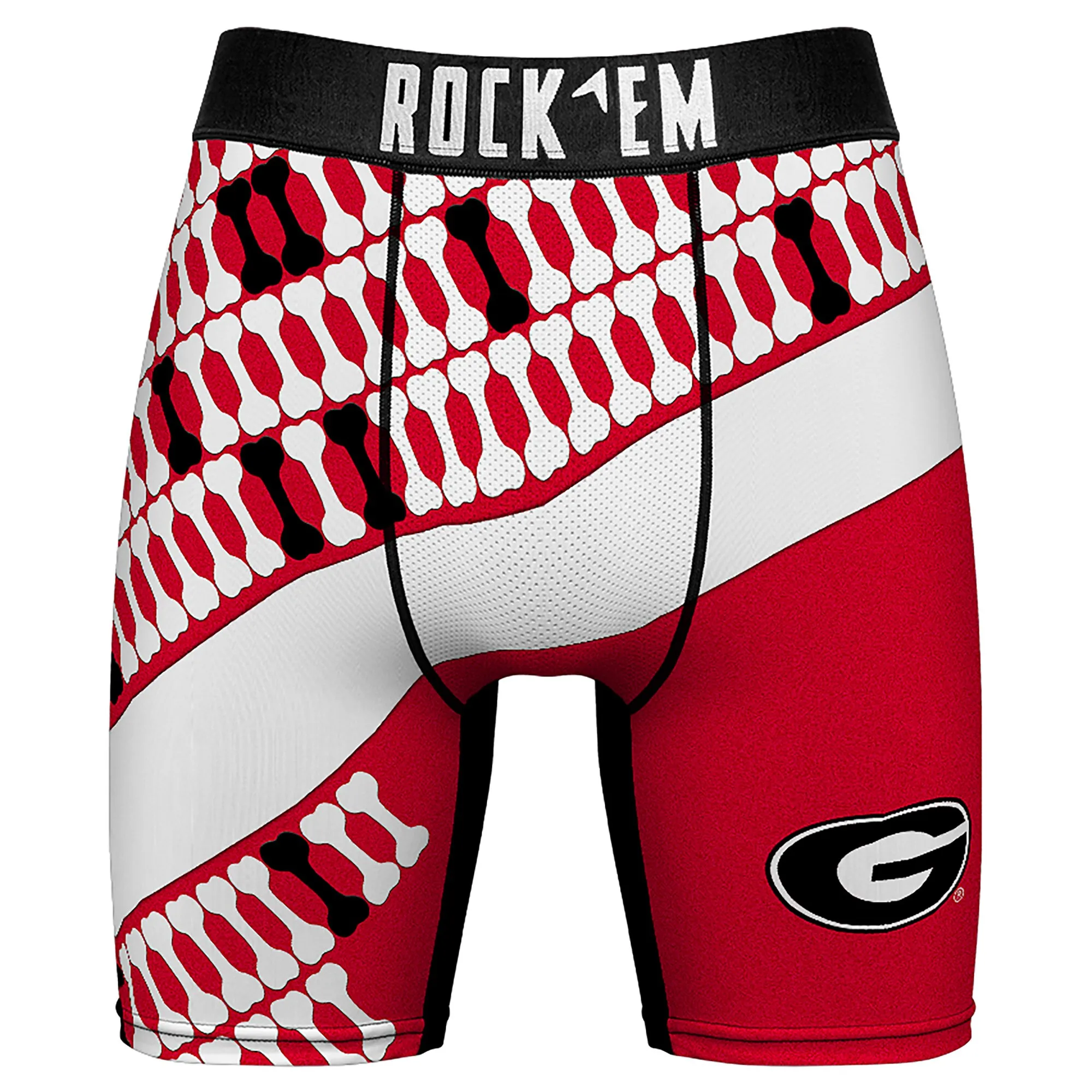 Men's Rock Em Socks Georgia Bulldogs Helmet Series Underwear and Crew Socks Combo Pack