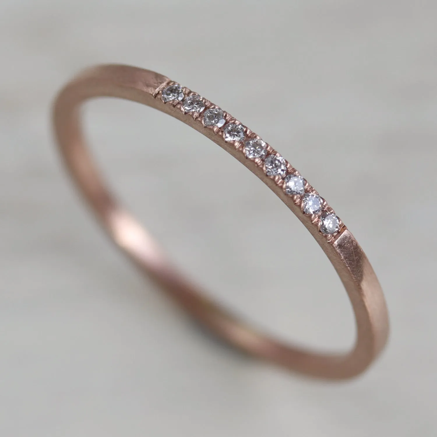 Nine Stone Diamond Stacking Ring 