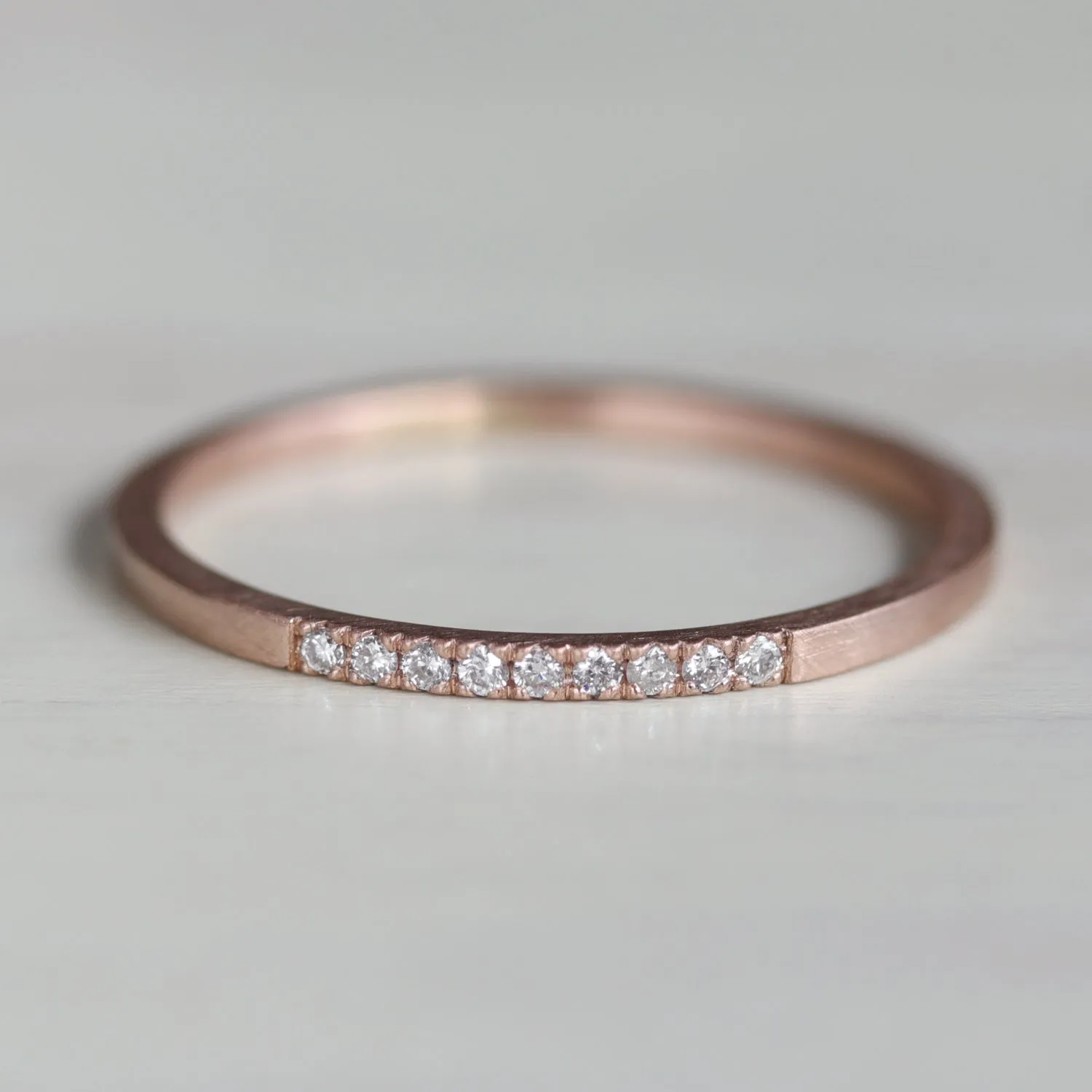 Nine Stone Diamond Stacking Ring 