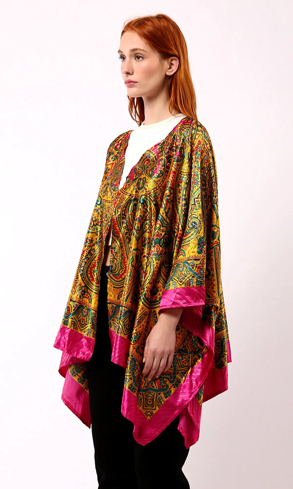 O182858 Multicolour Patterns Fashionable Stain Cardigan