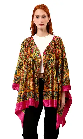 O182858 Multicolour Patterns Fashionable Stain Cardigan