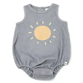 oh baby! Cotton Terry Bubble - Oatmilk Sun Terry Applique - Grey